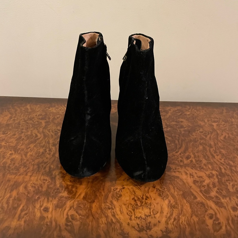 Madewell Black Velvet Booties
